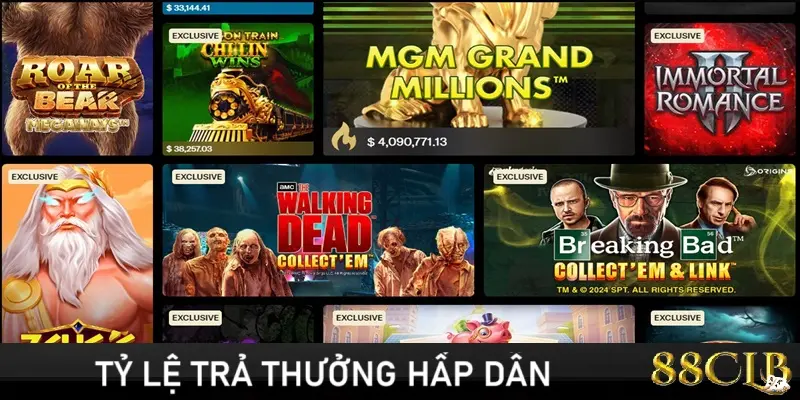 Sảnh Game Slots 88CLB có tỷ lệ trả thưởng vô cùng hấp dẫn Sảnh Game Slots 88CLB có tỷ lệ trả thưởng vô cùng hấp dẫn